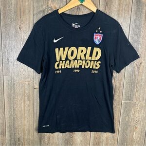 Nike US National Team Soccer Shirt Dri-Fit Short Sleeve World Champions Medium